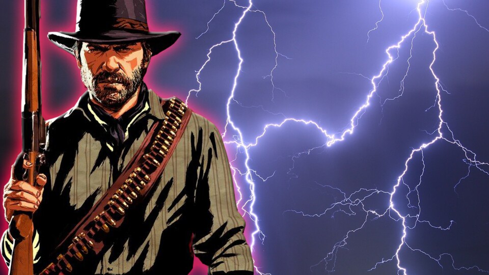 Ein Spieler wurde in Red Dead Redemption vom Blitz getroffen.