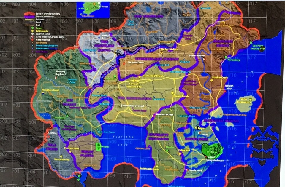 Laut einer »unabhängigen Quelle« des Magazins TechRadar soll es sich bei diesem Leak der Map von Red Dead Redemption 2 um authentisches Material handeln.