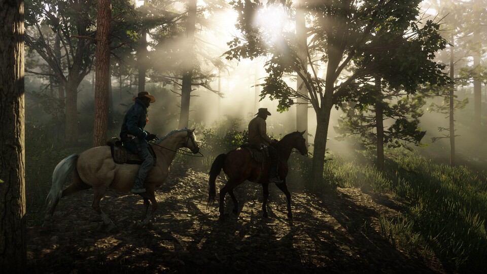 Red Dead Redemption 2 zeigt sich auf Bildern mit hervorragender Lichtstimmung und vielen Details.