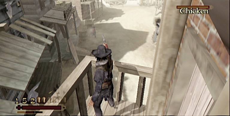 Showdown in der Westernstadt: Wenn ihr die Feinde von einem Balkon aus unter Beschuss nehmt, seid ihr klar im Vorteil, da sie euch schwerer treffen. Screen: Xbox