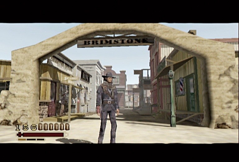 Das Örtchen Brimstone ist Dreh- und Angelpunkt des Spiels und wird später zum Schauplatz eines Wettschießens. Screen: Xbox