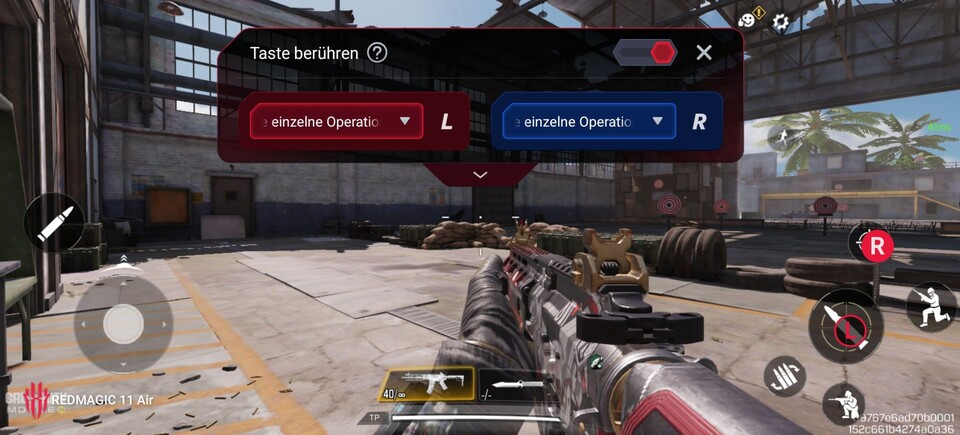 Flexible Belegung: Die Schultertasten imitieren Berührungseingaben an frei bestimmbaren Stellen des Bildschirms.