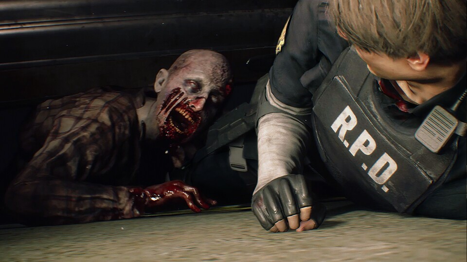 Resident Evil 2 ist kein detailgetreues Remake - das würde Schreckmomente wie diesen ja auch vorwegnehmen.