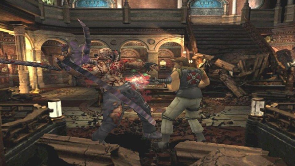 So sah der Kampf gegen den Nemesis im Original auf der PlayStation aus. 