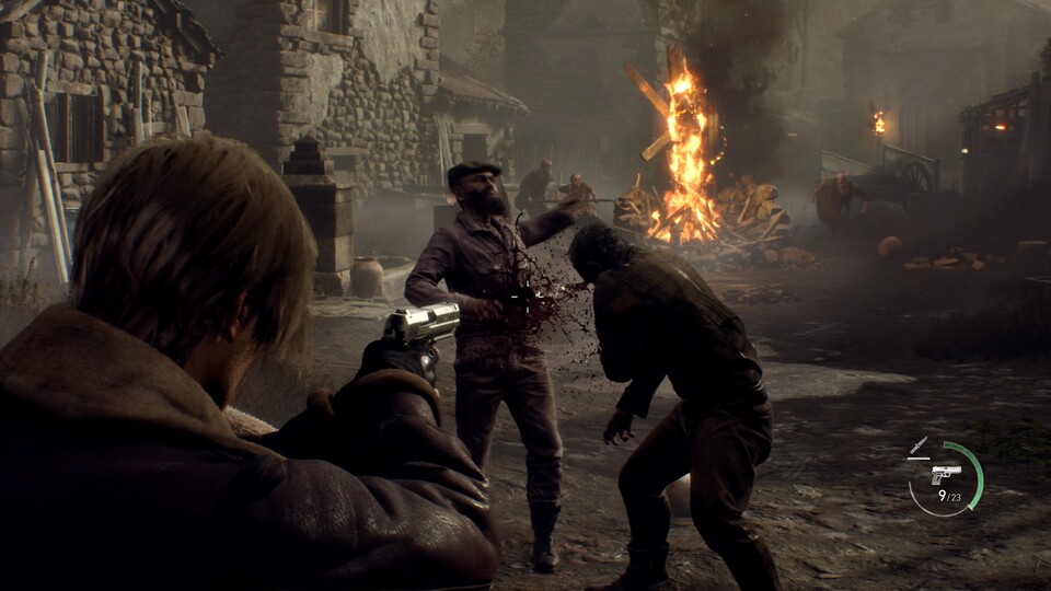 Der Empfang, den Leon S. Kennedy in diesem Dorf bekommt, ist eher frostig. Doch Leon weiß sich zu helfen.