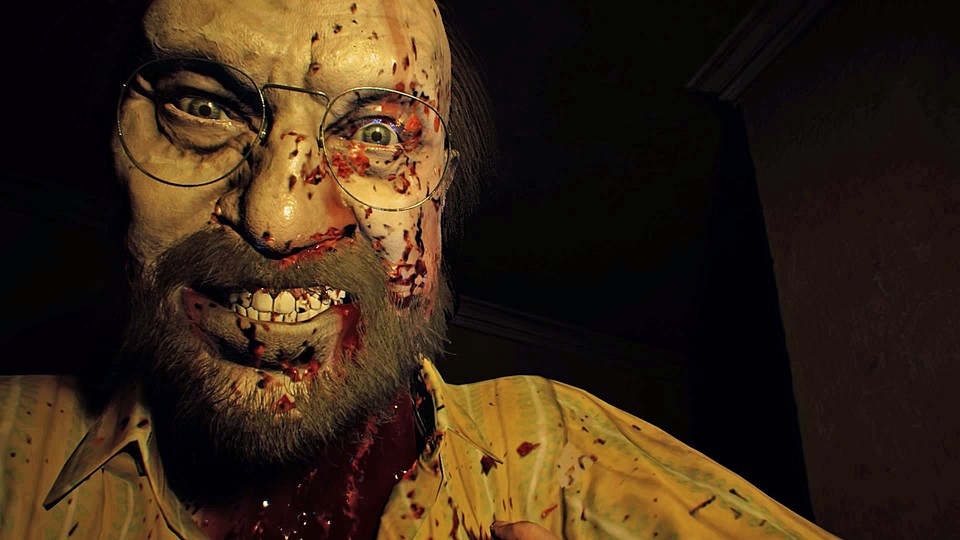 Resident Evil 7: Biohazard - Auch im Daughters-DLC bricht der Wahnsinn in gewalttätigen Anfällen aus Familienvater Jack heraus.