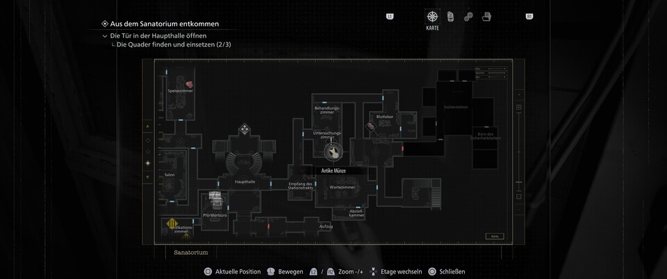 Den Code für den Tresor bekommt ihr erst gegen Ende des Sanatoriums.