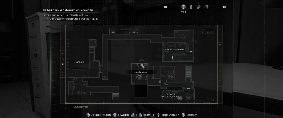 Versucht alle Zombies und die Sängerin in eine Reihe zu bekommen und nutzt die Requiem. Plündert danach den Tisch.
