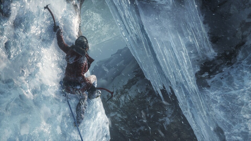 Wer die bislang veröffentlichten Trailer zu Rise of the Tomb Raider anschaut könnte glauben, es handelt sich um ein Bergsteiger-Actionspiel. Tatsächlich wird aber auch gekämpft, wie einige E3-Videos zeigen.