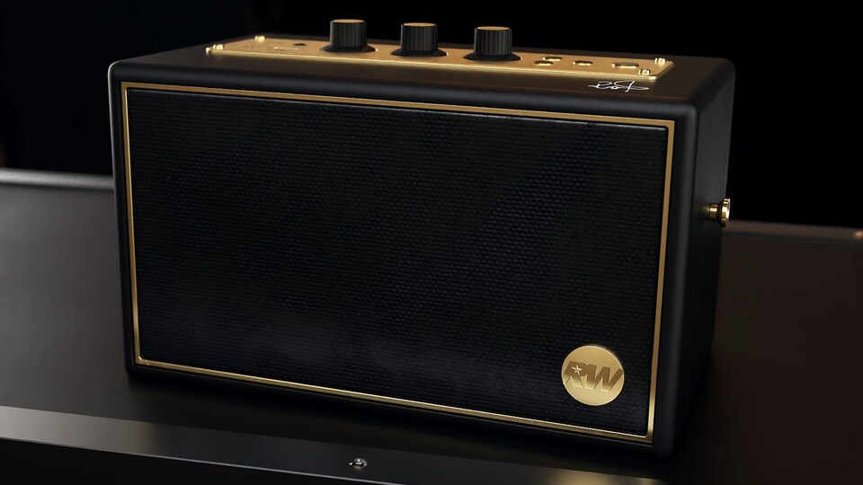 Der PEAQ Iconic Vibe 3 Bluetooth-Lautsprecher verfügt über ein schickes Retro-Design.