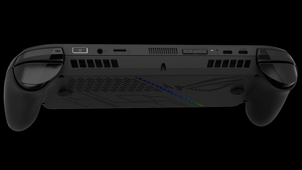 Hier seht ihr alle Anschlüsse des ROG Xbox Ally X. Sie befinden sich alle im oberen Bereich. (Bildquelle: xbox.com)