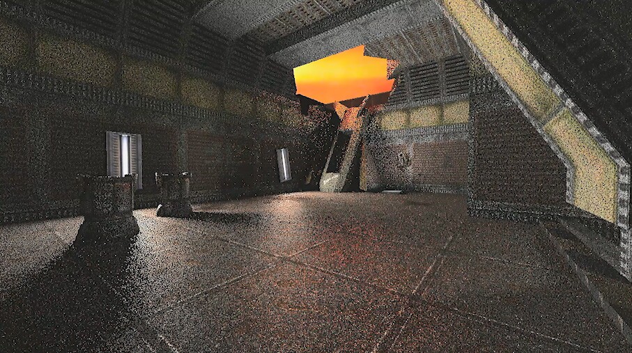 Quake 2 RTX ohne De-Noise