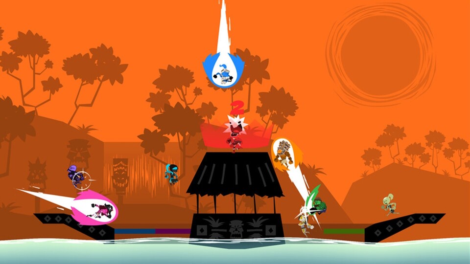 Der bunte Platformer Runbow bietet sowohl eine umfangreiche Solo-Kampagne als auch spaßige Multiplayer-Modi.