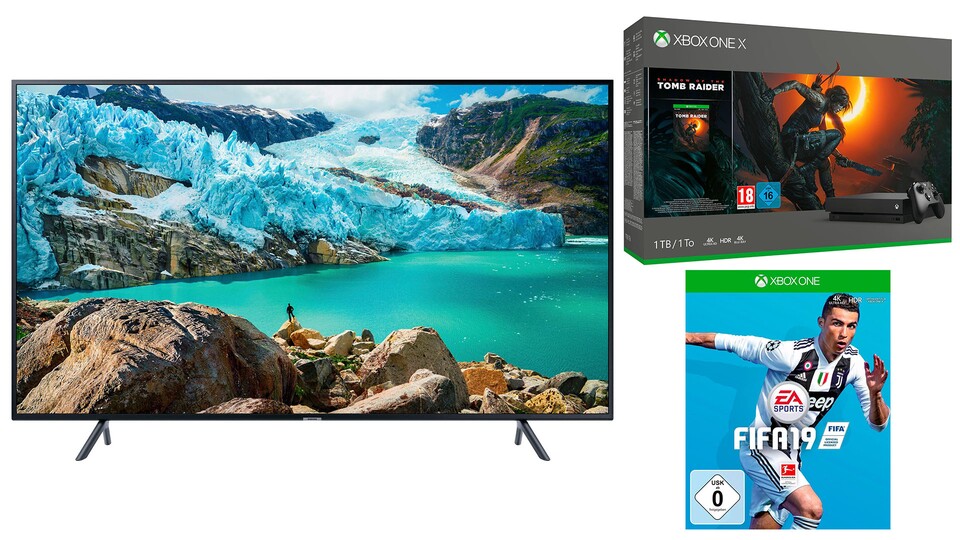 Samsung 4K TV Bundle mit Xbox One X und FIFA 19 besonders günstig.