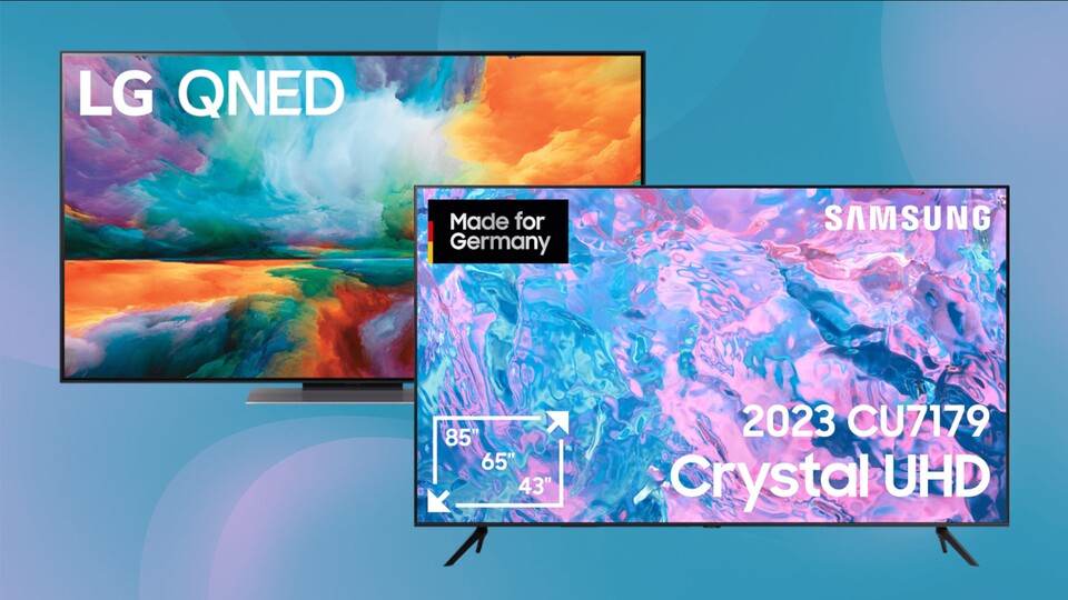 Unter den Angeboten finden sich einige brandneue 4K-TVs wie der Samsung CU7179 oder der LG QNED816RE.