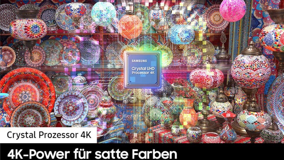 Ein High-End-Fernseher ist der Samsung CU8079 zwar nicht, trotzdem bietet er gute Qualität, zu der auch sein Prozessor beiträgt.