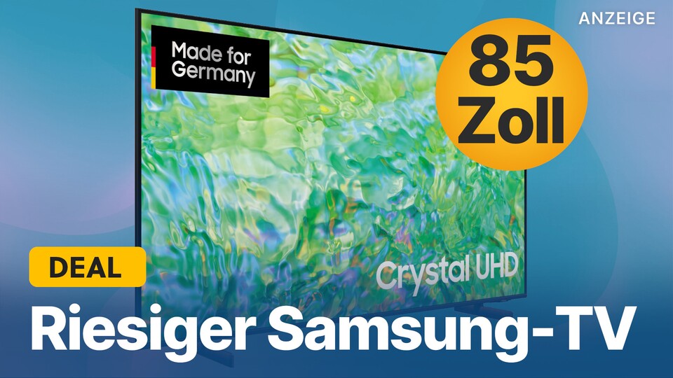 Großes Bild und Marken-Qualität: Den Samsung 4K-Fernseher CU8079 mit 85 Zoll gibt es jetzt 1400€ günstiger im Vergleich zum UVP.