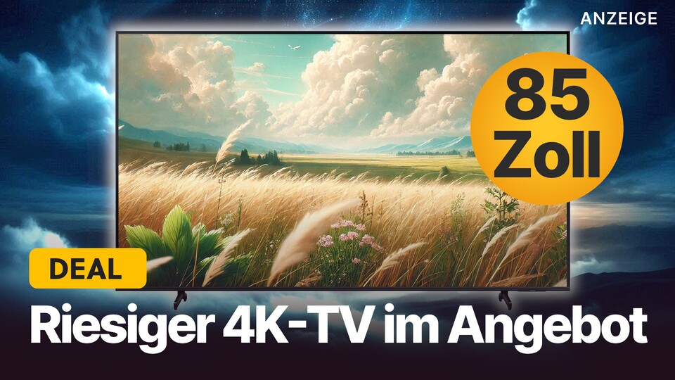 Diesen 85 Zoll großen Samsung 4K-Fernseher könnt ihr euch jetzt 1200€ günstiger im Vergleich zum UVP schnappen.