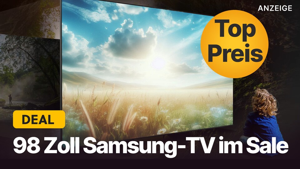 Bei MediaMarkt könnt ihr jetzt einen gigantische 98 Zoll großen und mit einem 120Hz-Display ausgestatteten Samsung-Fernseher zum Top-Preis abstauben.