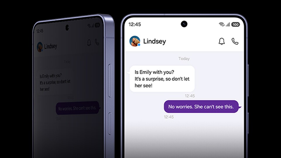 Das S26 Ultra ist das erste Galaxy-Handy mit integriertem Privacy-Display. So kann dir niemand in der Ubahn von der Seite auf deinen Bildschirm glotzen.