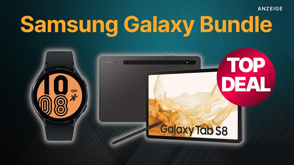 In den Neujahrs-Sales bei Saturn und MediaMarkt bekommt ihr die Samsung Galaxy Watch4 geschenkt zum Galaxy Tab S8.