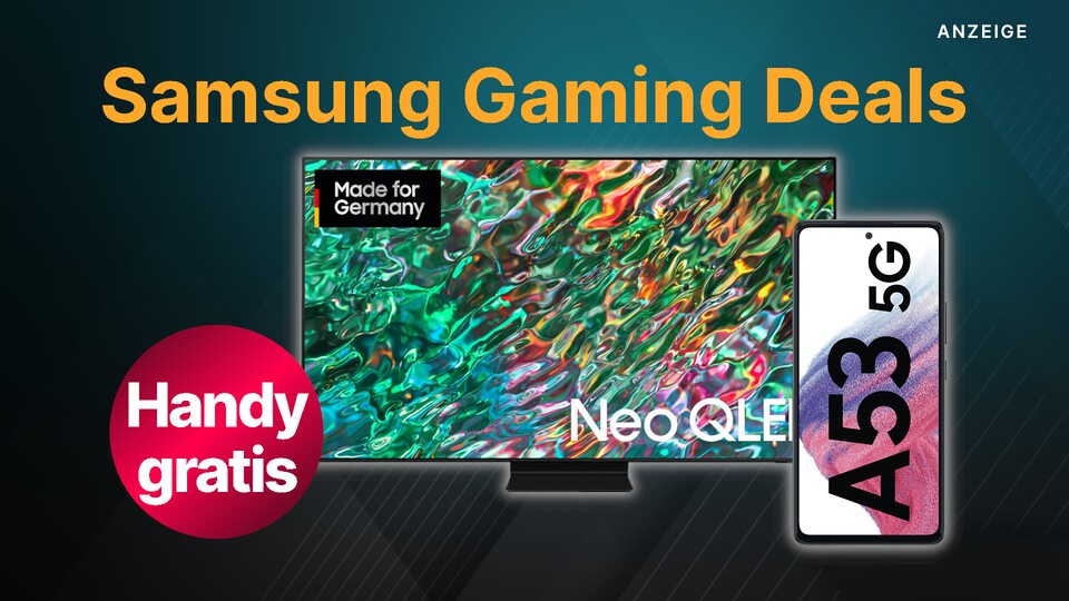 Durch die Samsung Gaming Deals könnt ihr jetzt beim Fernseherkauf Gratis-Handys oder Cashback bekommen.