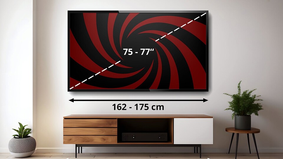 Ja, 75 Zoll sind groß, aber das ist auch die Qualität der Samsung-TVs und euer Heimkino wird es euch danken!