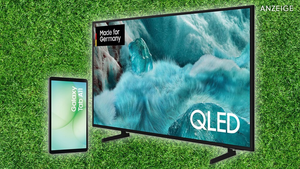 Samsung-Bundle, das sich sehen lassen kann: Zu eurem neuen QLED-TV gibts ein Tablet gratis.