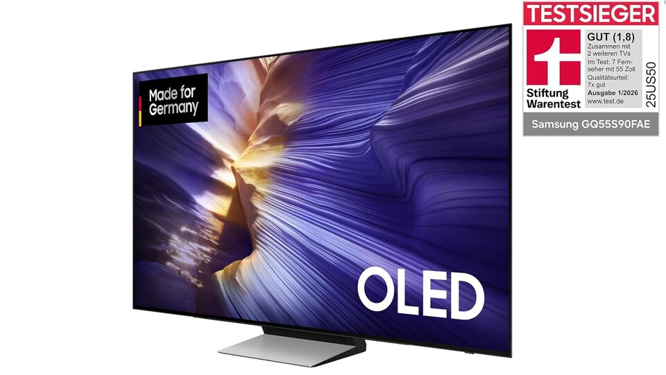 Der Samsung S90F ist ein absoluter Top-OLED-Fernseher. Im MediaMarkt-Sale könnt ihr ihn euch jetzt günstig schnappen.