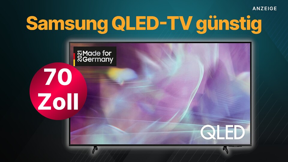 Bei Amazon gibt es gerade den 4K-Fernseher Samsung QLED Q60A mit 70 Zoll im Angebot.