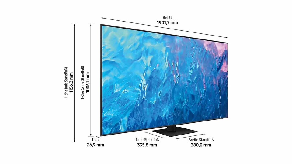Der 85 Zoll Samsung QLED-TV beeindruckt natürlich schon allein durch seine Größe, hat aber noch eine Menge weiterer Qualitäten.