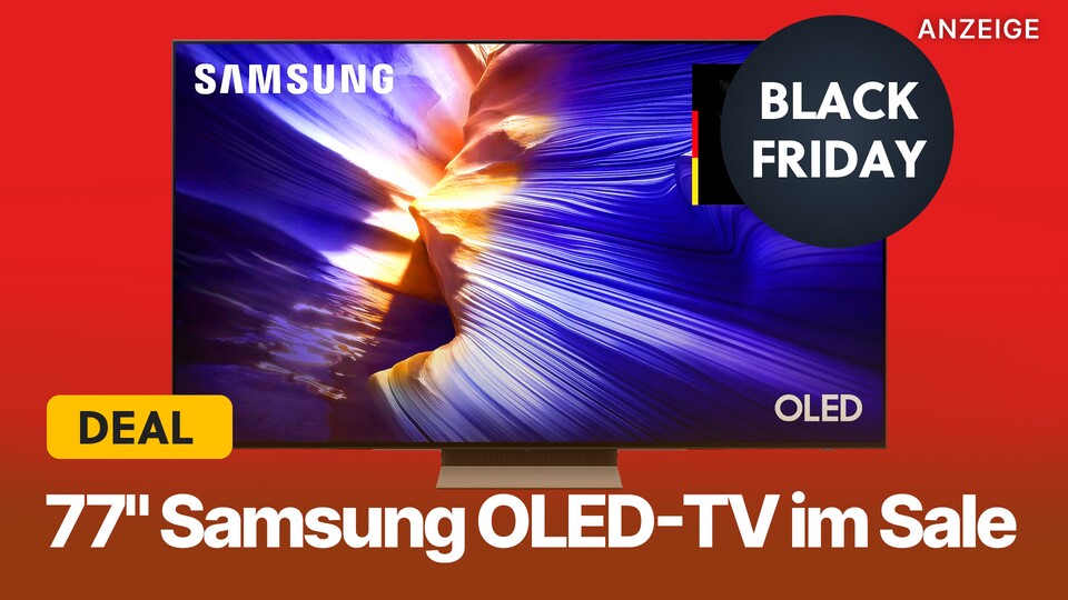 Durch die Black Deals bei MediaMarkt könnt ihr euch jetzt diesen riesigen Samsung OLED 4K-Fernseher zum Bestpreis sichern.