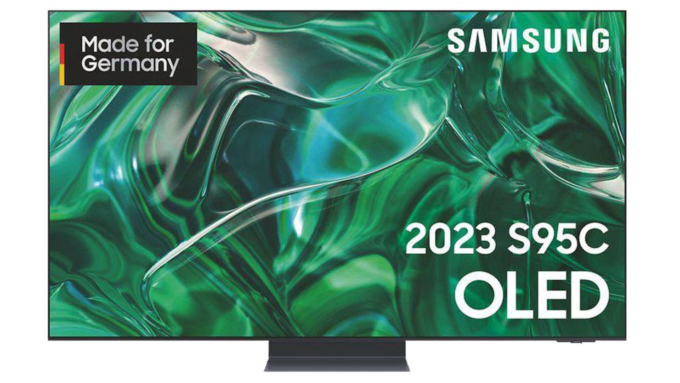 Der Samsung S95C, der QLED und OLED vereint, ist 2023 Samsungs Spitzen-4K-TV.