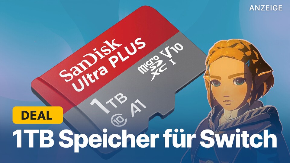 Nie wieder Sorgen um zu wenig Speicher auf der Switch: Gerade könnt ihr euch eine microSD mit 1TB zum absoluten Schnäppchenpreis sichern.