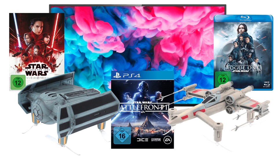 Bei Saturn gibt es zum Star-Wars-Tag Spielzeug und Filme günstiger. Damit ihr letztere standesgemäß ansehen könnt, hat der Händler auch 4K-Fernseher im Sonderangebot.