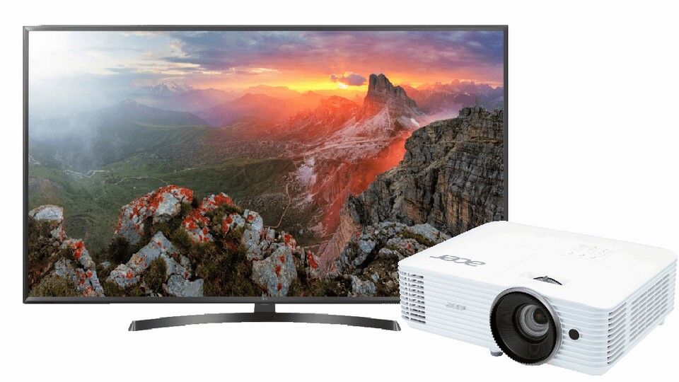 Unter den Highlights im TV Weekend bei Saturn befindet sich neben 4K-Fernsehern von Philips und LG auch ein Beamer von Acer. 