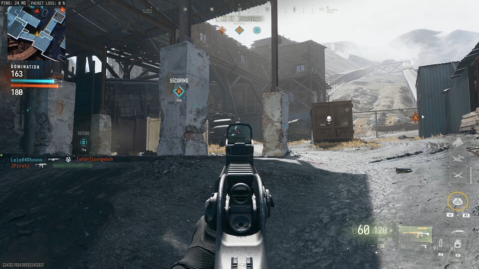 Ich laufe derzeit nicht selten einem Rückstand hinterher oder weiche gegnerischen Killstreaks, wie hier dem automatisch ballernden Wheelson-Gefährt, aus.