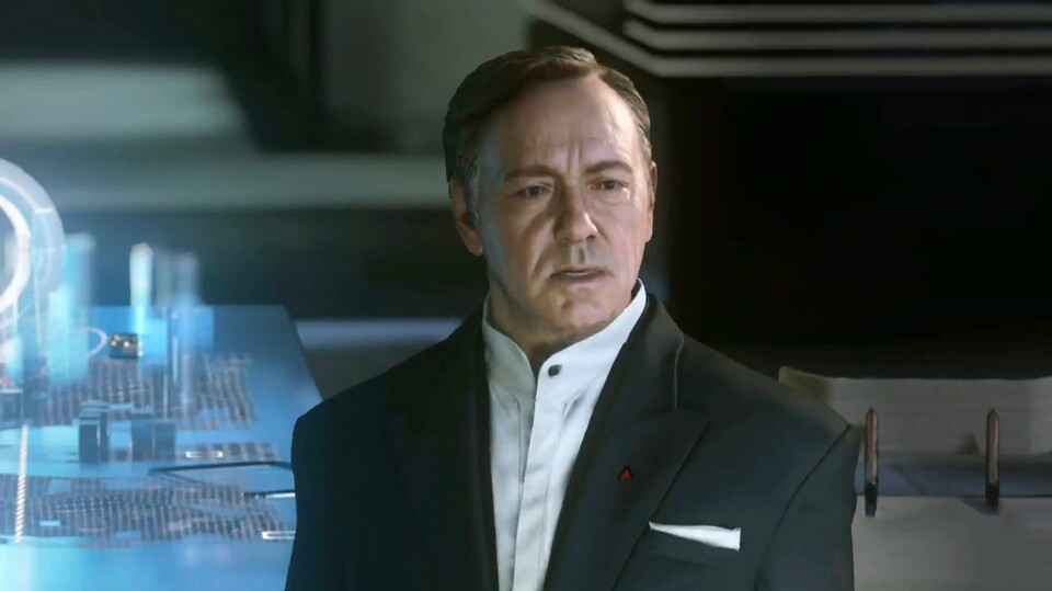 Oscar-Preisträger Kevin Spacey adelt das kommende Call of Duty: Advanced Warfare.