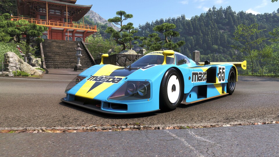 Der Mazda mit der Nummer 55 hat 1991 die 24 Stunden von Le Mans gewonnen. Aber in einem weniger bunten Design.