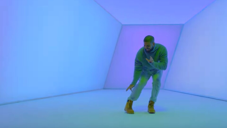 Screenshot aus dem Hotline Bling-Musikvideo von Drake