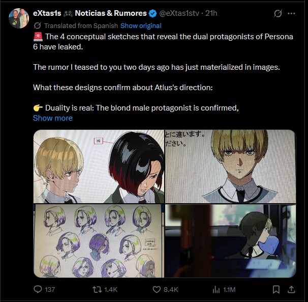 Hier sind die angeblichen Hauptcharaktere von Persona 6 zu sehen.