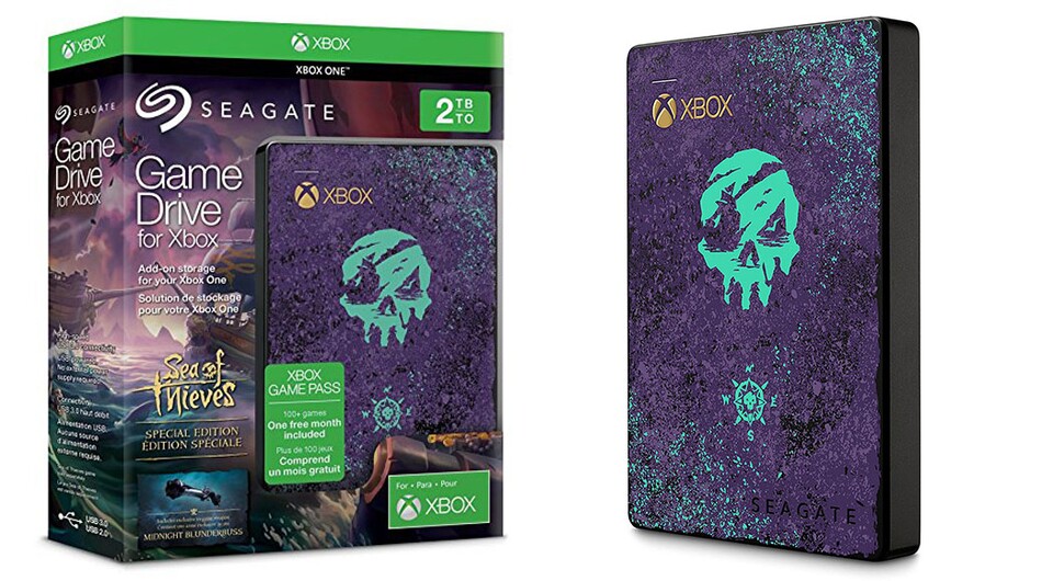 Sea of Thieves Externe Festplatte von Seagate für die Xbox One.