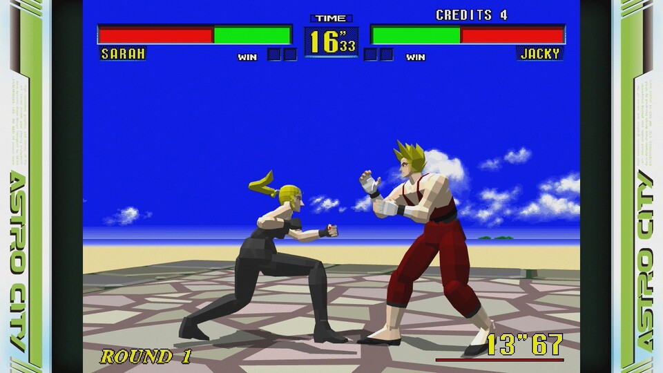 Die Emulation von Virtua Fighter sieht zwar toll aus, hat aber mit Framedrops zu kämpfen.