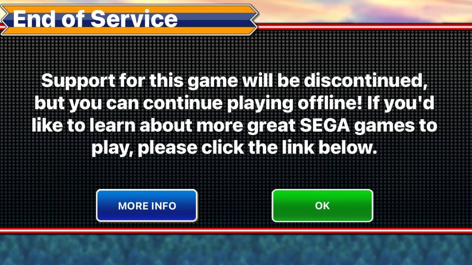 Öffnet ihr eines der neun Spiele, wartet diese Meldung auf euch (via videogameschronicle.com).