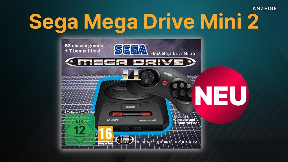 Der Sega Mega Drive Mini 2 ist jetzt bei Amazon vorbestellbar. Es dürfte aber nicht lange dauern, bis er ausverkauft ist.