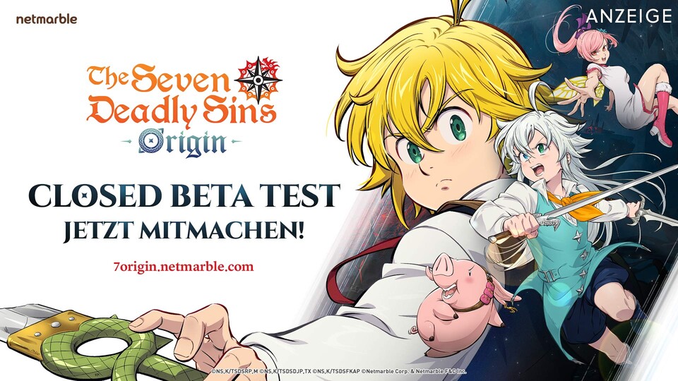 Meldet euch auf der offiziellen Seite von The Seven Deadly Sins: Origin für die Closed Beta an.