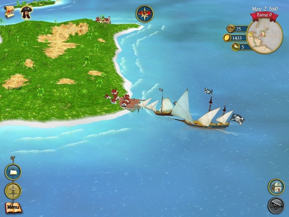 Die Piratenflotte kann Städte angreifen und plündern.