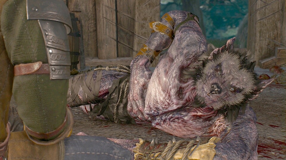 Der Werwolf liegt am Boden. Doch jedes Mal, wenn Geralt ihn niederstreckt, taucht die Bestie tags darauf wieder auf.
