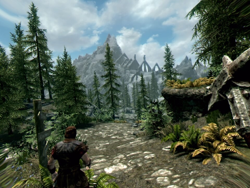 Eine Schönheit ist Skyrim VR nicht. Die Optik wirkt matschig und weit weg von der viel schöneren Special Edition für PS4.