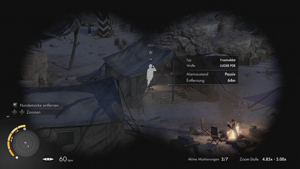 Das Fernglas verrät Details über Feinde und zeigt ihre Silhouette durch Objekte hindurch. (Xbox One)